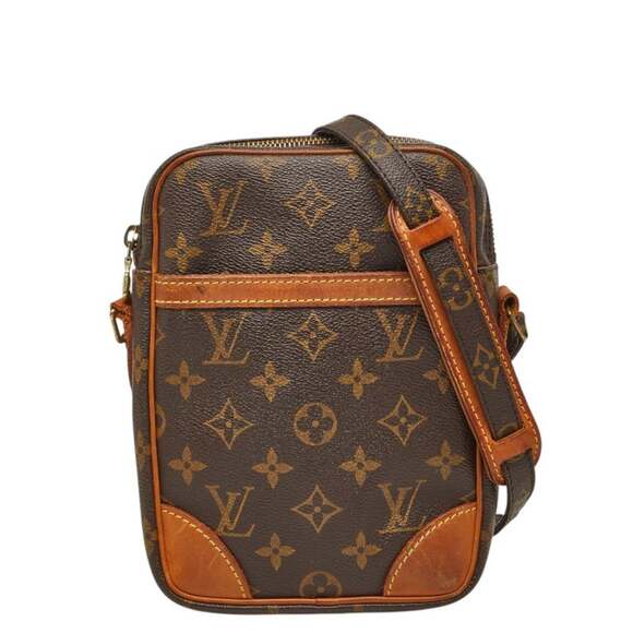 LOUIS VUITTON Handbags - Louis Vuitton Monogram Danube Crossbody Shoulder Bag M45266 Brown Leather Wom...